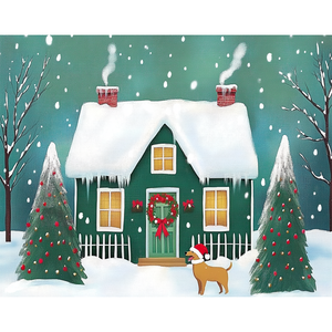 CHENISTORY Peinture par Numéros Kits Maison de Neige Idées de Bricolage Peinture par Numéros pour Adultes Décors Maison Cadeau de Noël - Product Image 6