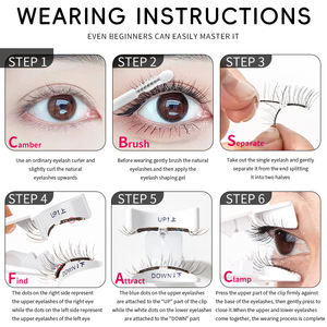 5D kabarık küme yumuşak manyetik yanlış kirpik seti 10 Pairs dramatik hacim etkisi parti düğün için güçlü tutun - Product Image 5