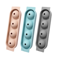 Moule à glaçons en silicone de qualité alimentaire, 4 cavités, capacité de 120 ml, réutilisable, congélation rapide pour whisky, cocktails, outils de bar