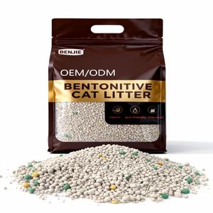 Grande réduction de gros BENJIE 10KG Litière pour chat agglomérante en bentonite écologique, biodégradable, anti-odeurs, sans poussière, sphérique - Product Image 1