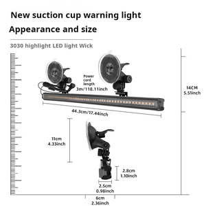 Yosovlamp Versa et Golf modèle LED Ranger longue <span class=keywords><strong>barre</strong></span> lumières multifonctionnelles feux d'avertissement <span class=keywords><strong>de</strong></span> <span class=keywords><strong>toit</strong></span> pour pare-brise avant arrière <span class=keywords><strong>de</strong></span> voiture - Product Image 4