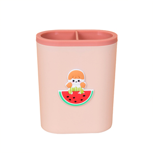 Cup Desk Holder Hot Sale Plastic Rectangle Pencil Cup Cute Fancy Desk Office Storage Pen Holder