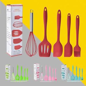 Non Stick <b>Silicone</b> Bakeware Set 5 Pcs Heat Resistant <b>Silicone</b> Spatula Utensil Cooking Mixing Kitchen Baking <b>Tools</b> Set - Product Image 2