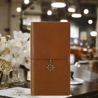 Carnet de notes en cuir imprimé, carnet vintage, journal personnalisé, bloc-notes avec accessoires