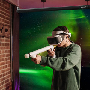 RAUBAY Retractable Pull Down Green Screen-Polyester Wrinkle Resistant Anti-Glare 59.8" X 86.6" Collapsible Wall-Mount Background - Product Image 6