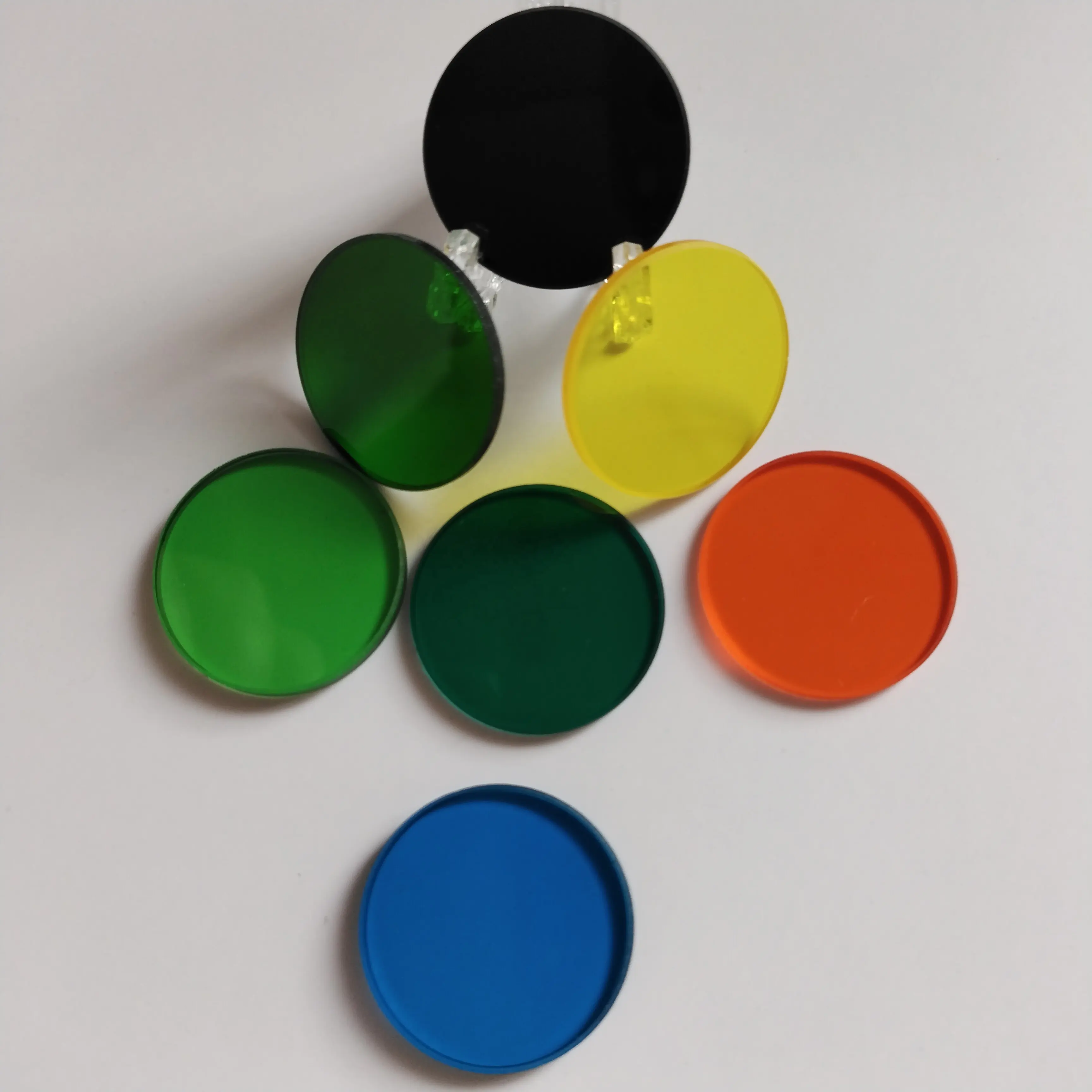 Filtre filtre à lumière optique translucide, de haute qualité, différentes couleurs, 5 pièces