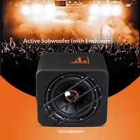 VK CLUB1024 STAGE82 Caisson de basses actif pour voiture avec amplificateur intégré de 500W et batterie rechargeable