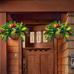 Guirlande de panier <span class=keywords><strong>suspendu</strong></span> de Noël Décorations de Noël Guirlande de Noël Panier <span class=keywords><strong>suspendu</strong></span> de Noël artificiel - Product Image 3