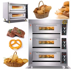 商業用ベーカリー機器12 3デッキ2 4 6 9トレイデッキオーブン工場オーブンパンピザ用ステンレス鋼ベーキングオーブン - Product Image 2