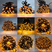 Guirlande lumineuse solaire LED pour extérieur, 50 m, 400 LED, IP65, étanche, pour Noël, fête, décoration