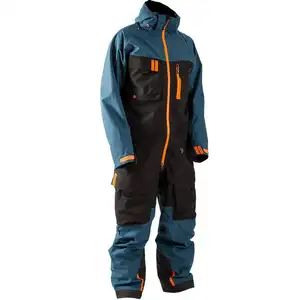 Custom Unisex Waterproof Winter Ski Jumpsuit Insulated 1 Piece Snow Snowmobile Mono Suit For Men