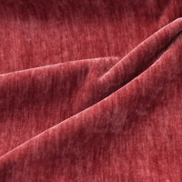 Style de luxe simple atmosphère rayures velours côtelé Chenille Double face velours tissu velours rouge pour costume décontracté