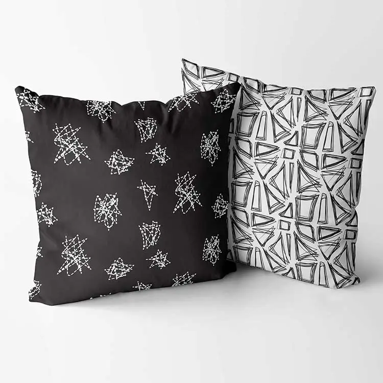 45X45CM New Style Black And White Geometric Pillowcase Home Sofa Office Cushion Pillow Cushion Cover Wholesale
