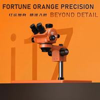 Microscopio Estéreo Trinocular con Zoom Continuo RF4 I17 7X-50X para Reparación de Microsoldadura de Placas Base de Teléfonos Móviles y Circuitos Integrados