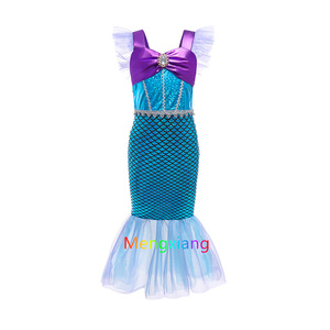 Niños bebé niña sirena <span class=keywords><strong>Ariel</strong></span> princesa vestido tul sirena Cosplay disfraces Halloween cumpleaños vestir trajes - Product Image 2