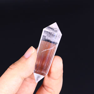 Torre de Cuarzo Transparente Natural de Doble Punta, Varita de Cristal para Sanación Reiki, Equilibrio de Chakras, Decoración del Hogar, Venta al por Mayor - Product Image 5