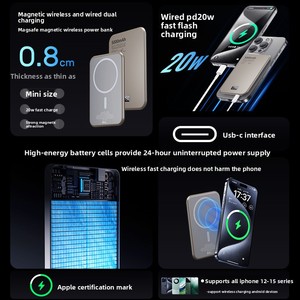 <span class=keywords><strong>พา</strong></span><span class=keywords><strong>ว</strong></span><span class=keywords><strong>เวอร์</strong></span><span class=keywords><strong>แบงค์</strong></span>แม่เหล็กไร้สายแบบบางเฉียบ <span class=keywords><strong>5000</strong></span> mAh พร้อ<span class=keywords><strong>ม</strong></span>หน้าจอดิจิตอล ตั<span class=keywords><strong>ว</strong></span>เครื่องอะลูมิเนียมอัลลอย รองรับ PD 20W ชาร์จเร็<span class=keywords><strong>ว</strong></span> พก<span class=keywords><strong>พา</strong></span>สะดวก - Product Image 2