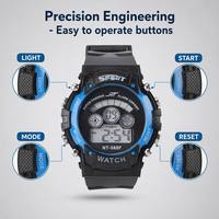 Jam Tangan Olahraga Digital NT-588F untuk Pria - Mewah dan Modis, Casing Plastik 36MM, Multifungsi, Kronograf, Layar LED, Alarm, Bercahaya