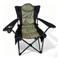 Chaise de jardin pliante moderne, légère, durable, confortable, avec accoudoirs rembourrés en coton Oxford, pour le camping, le barbecue
