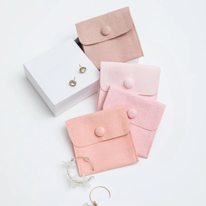 Ensemble de colis cadeaux en microfibre imprimés sur mesure pour bijoux, comprenant une boîte et une pochette - Product Image 3