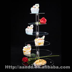 Soporte Redondo Transparente de Acrílico para Cupcakes, Soporte Resistente para Pasteles, Exhibidor de Postres - Product Image 3