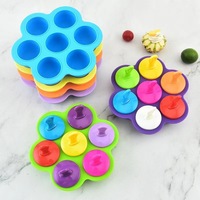 Moule à glaçons en silicone écologique à 7 compartiments, sans BPA, réutilisable, facile à démouler, avec options personnalisables