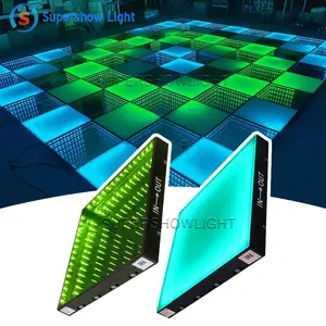 Wireless Portable 3D Infinity Mirror Magnetic Led Dance Floor Disco Party RGB Dance Floor Magnetic Stage Lights