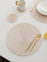 Vente en gros Napperon moderne en plastique de luxe Tabletex Tapis de table à manger en PP tissé tressé résistant à la chaleur Classique pour restaurants