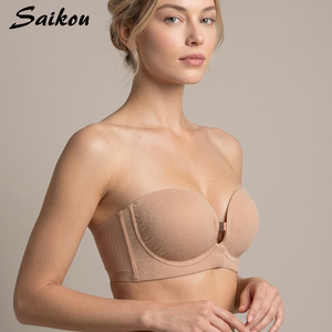 Reggiseno invisibile da donna usa e getta traspirante rimovibile push-up a coppa intera convertibile morbido senza spalline <span class=keywords><strong>con</strong></span> ferretto e chiusura frontale - Product Image 3