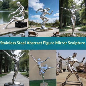 Esculturas de Acero Inoxidable Personalizadas de China, Diseños de Arte Abstracto Moderno, Figuras de Animales, Paisajes Exteriores, Oficinas de Ventas, Agua - Product Image 4