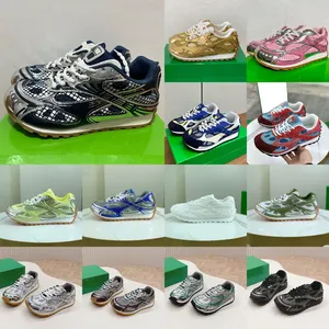 Designer gold Sneakers Casual Shoes Stylish Unique <b>Fishnet</b> Upper Men Vintage Versatile Lightweight Technical Mesh Runner Sneaker - Product Image 1
