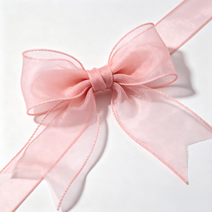 Lazo Decorativo Multiusos de Organza Transparente, Listo para Usar, para Ramos de Flores, Regalos, Decoración de Primavera y Fiestas - Product Image 1