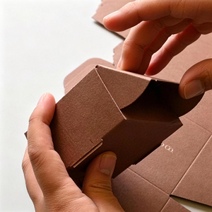 Corrugated Board Self Erecting <b>Box</b> with <b>Magnetic</b> Closure and Handle Eco-Friendly Custom Shape <b>Gift</b> Craft Packaging - Product Image 3