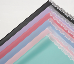 Papier d'emballage pour <span class=keywords><strong>fleurs</strong></span> de haute qualité, translucide, imperméable, motif côtes, style coréen, pour bouquets DIY, papier d'emballage pour fleuriste - Product Image 4