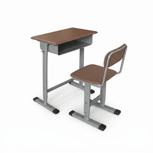 High Quality SONGYE Modern Steel Classroom School Single Student Adjustable Height <b>Desk</b> Chair Set Model ST-0501 1 Year Warranty - Product Image 1