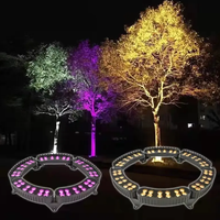 Lampe LED pour arbre, éclairage extérieur DMX512 12W 48W RGB RGBW, projecteur de jardin coloré, éclairage paysager, IP65, aluminium, lampe LED pour arbre