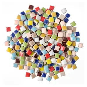 Arts And Crafts Mosaic China Cheap Price Micro Square Glazed Loose Colorful Ceramic Diy Craft Art Mosaic Tiles