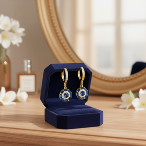 Dainty Design Saphir Pierre Baguette Dangle Boucle D'oreille Turc En Gros 925 Bijoux En Argent Sterling - Product Image 3