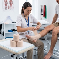 Bandage adhésif élastique lourd en coton de 5 cm approuvé ISO13485 pour la récupération musculaire et la protection des blessures sportives