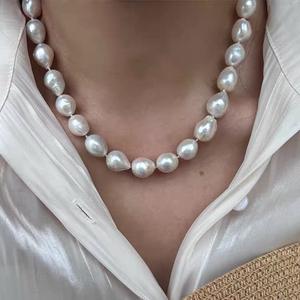 Collier de perles baroques irrégulières colorées et polyvalentes, tendance, pour influenceurs, chaîne de clavicule naturelle polyvalente - Product Image 4