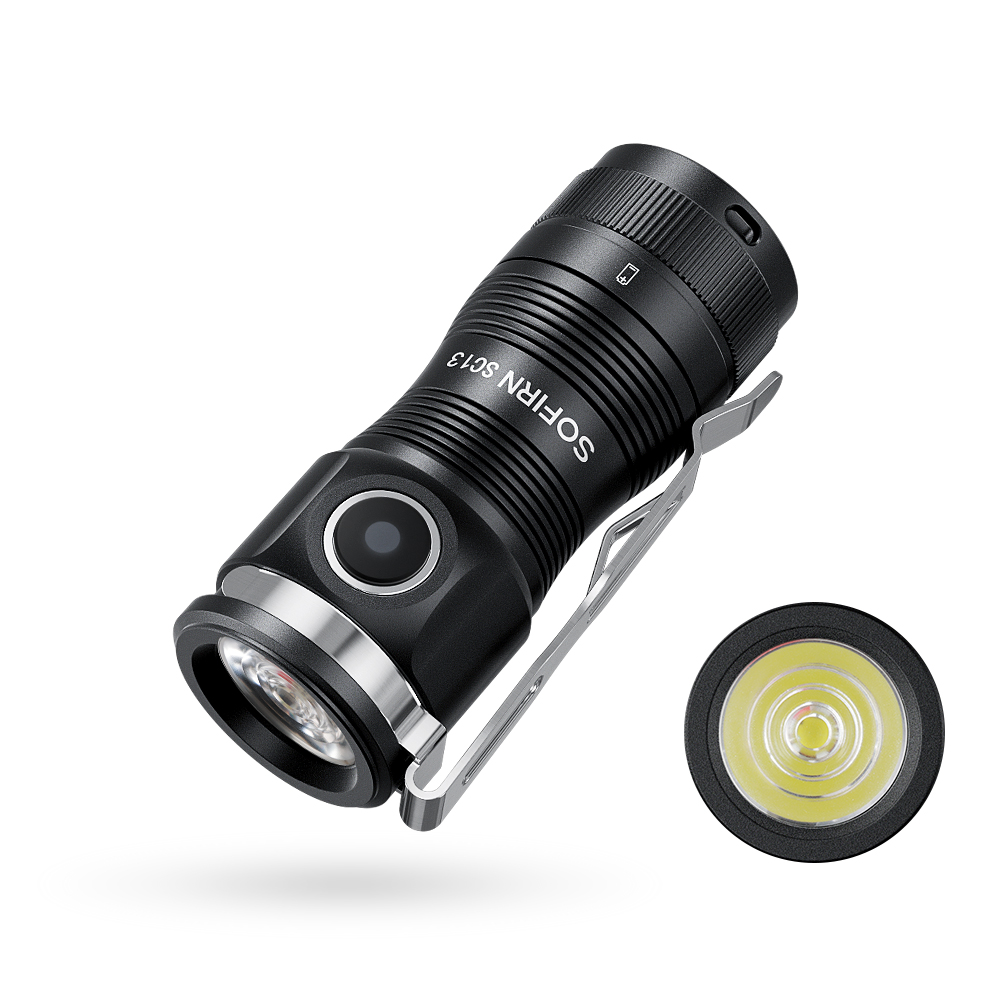Sofirn 1300lm Mini Tactical Flashlight - IPX8 Waterproof