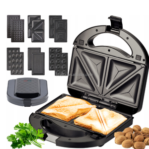 Aifa 3 trong 1 điện <span class=keywords><strong>mini</strong></span> Waffle & bữa ăn sáng bánh Sandwich Maker có thể tháo rời không dính nướng bánh mỳ với mát cảm ứng xử lý - Product Image 4