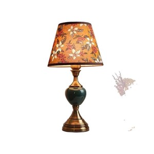 Lámpara de Mesa Táctil de Estilo Retro Americano para Dormitorio, Lujosa, Cálida, de Cristal, Regulable, Romántica, con Tema de Boda para Hoteles y Dormitorios - Product Image 1