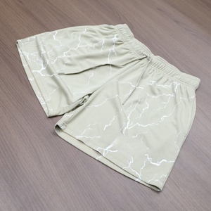Custom Printed Lightning Pattern Men's Quick Dry Drawstring Shorts Double <b>Layer</b> Mesh Fabric Casual Style <b>Mid</b> Waist Short - Product Image 3