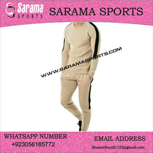 Trajes caqui para hombres con logotipo bordado, ropa de calle al por mayor, chándal Vintage para hombre con logotipo personalizado ajustado, - Product Image 2