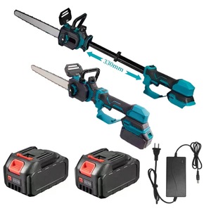 Scie à chaîne télescopique sans balais de 12 pouces alimentée au lithium pour l'aménagement paysager, l'abattage, le jardinage, la menuiserie, scie à chaîne électrique - Product Image 6