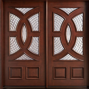 Puerta Interior Moderna de Madera Sólida Personalizada con Elegante Veta de Madera Natural y Acabado Liso - Product Image 1