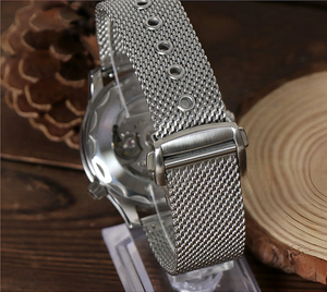 Montre-bracelet mécanique à succès, 41 mm, avec cadran noir, calendrier, aiguilles lumineuses, lunette en céramique et boîtier en acier inoxydable - Product Image 5