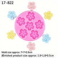 Moules en silicone à fleurs assorties, moules à fleurs de prunier, pêche et cerisier pour la décoration de gâteaux DIY, outils de pâtisserie