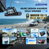 Cámara para Auto AZDOME M660 con Supercondensador, 4K, 4 Canales, 360 Grados, con Wifi 5G y GPS, Captura en Tarjeta TF de 64GB